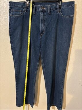 Carhartt Men's Straight Fit Dark Blue Jeans Size 44x32